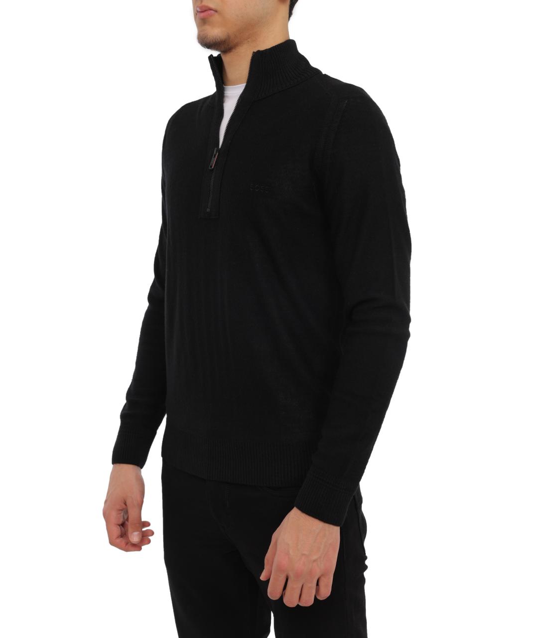 HUGO BOSS Черный шерстяной джемпер / свитер, фото 3
