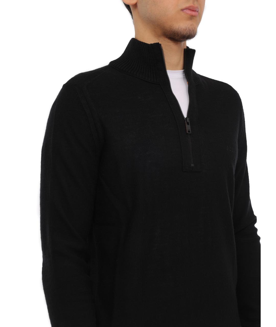 HUGO BOSS Черный шерстяной джемпер / свитер, фото 4