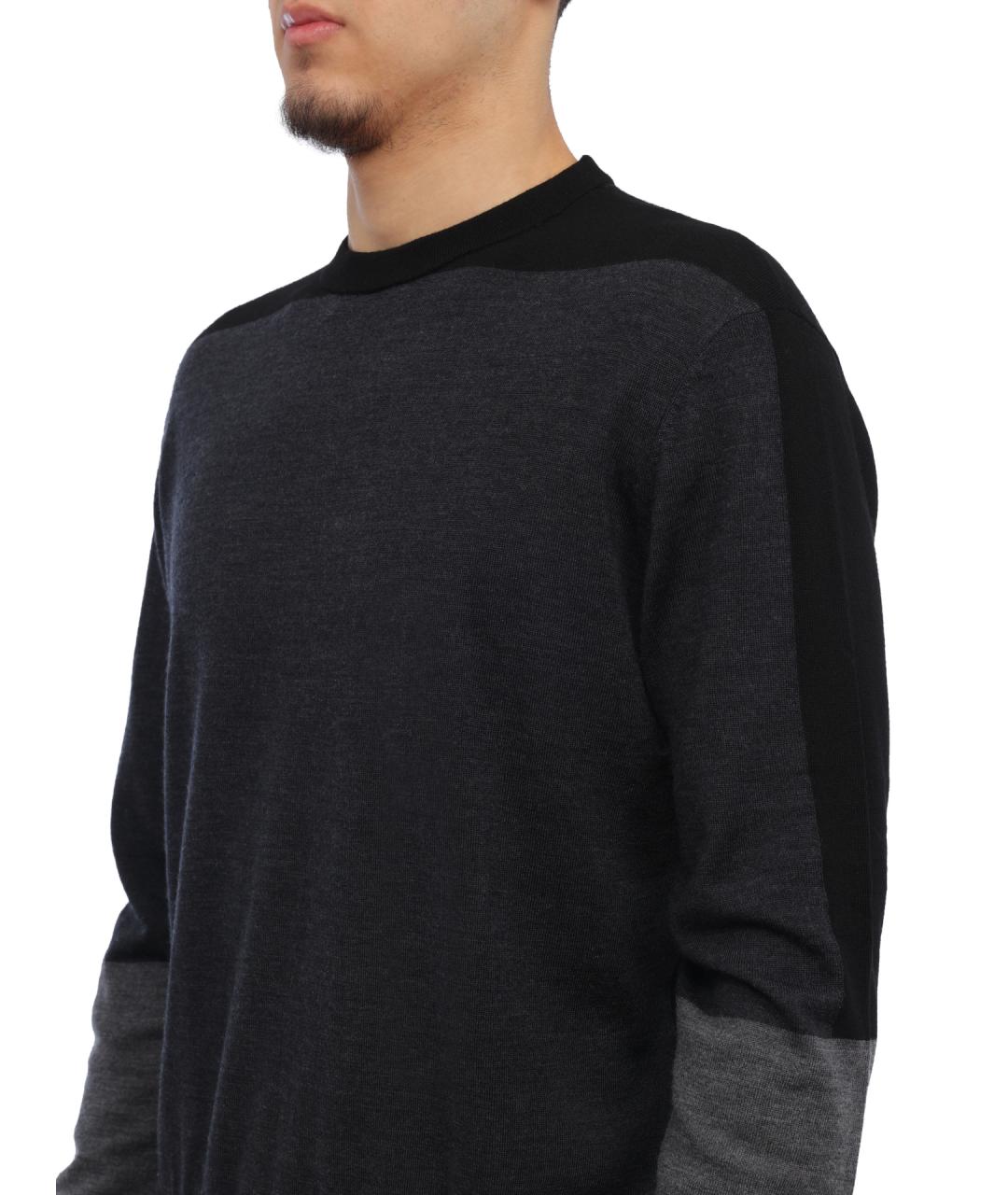 EMPORIO ARMANI Серый шерстяной джемпер / свитер, фото 3