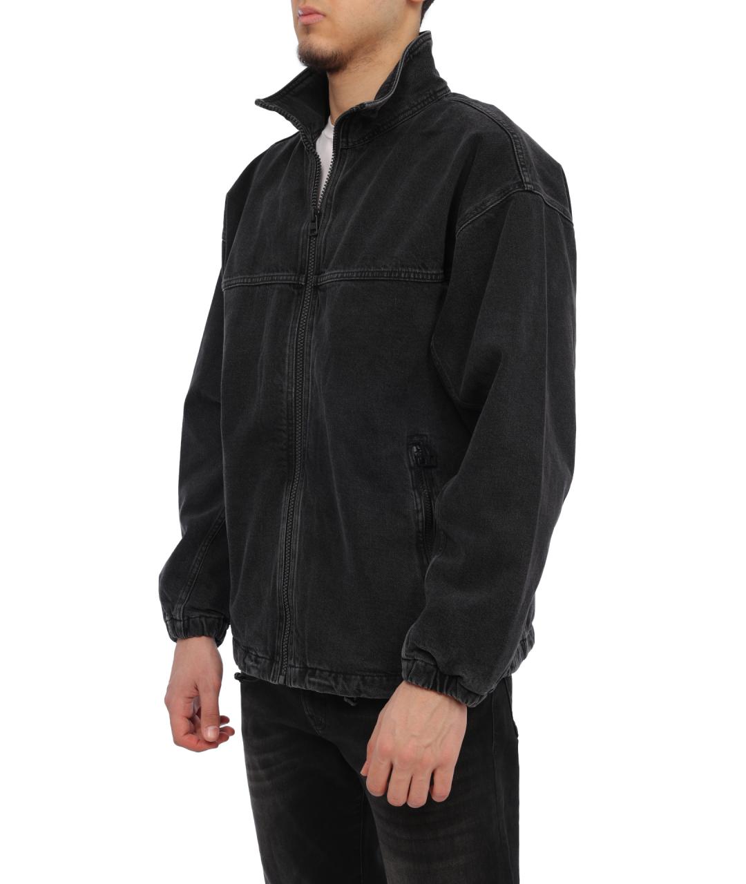 HUGO Антрацитовая хлопковая куртка, фото 3