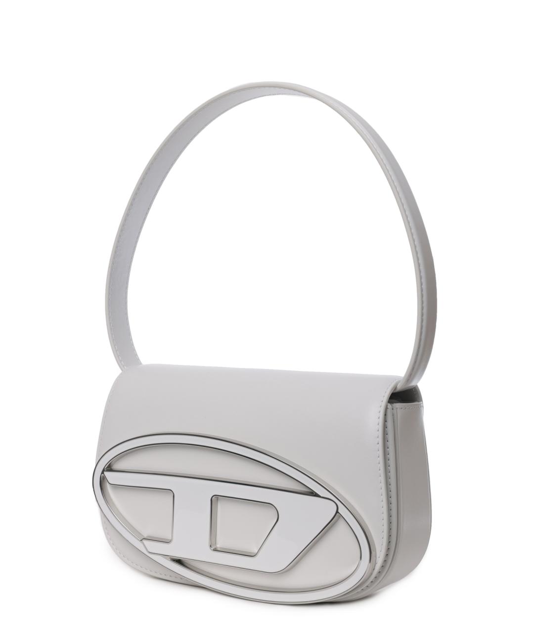 DIESEL Белая кожаная сумка через плечо, фото 3