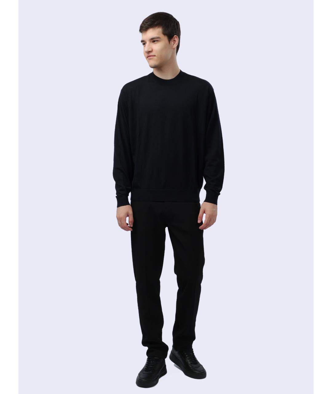 EMPORIO ARMANI Черный шерстяной джемпер / свитер, фото 2