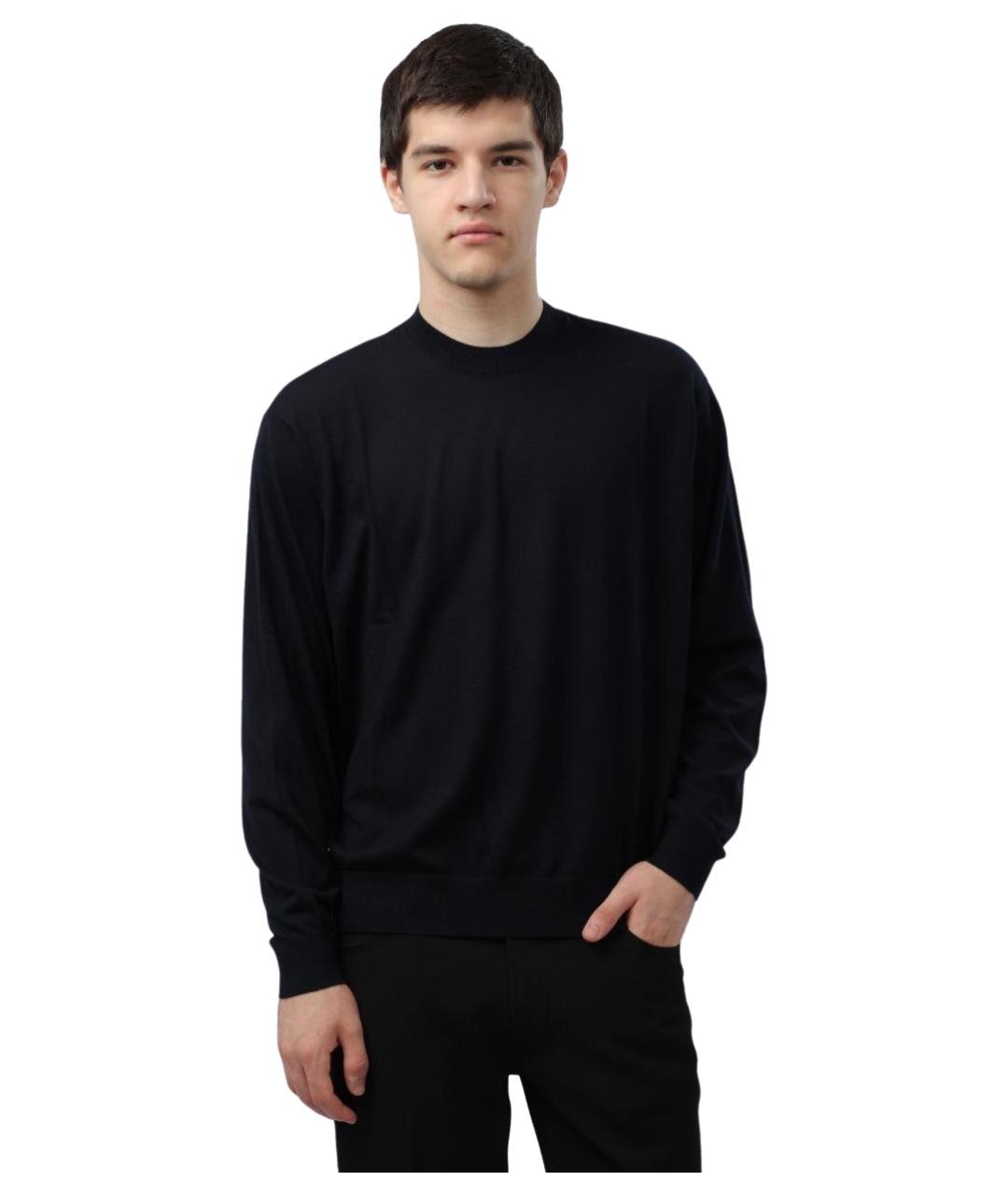 EMPORIO ARMANI Черный шерстяной джемпер / свитер, фото 1