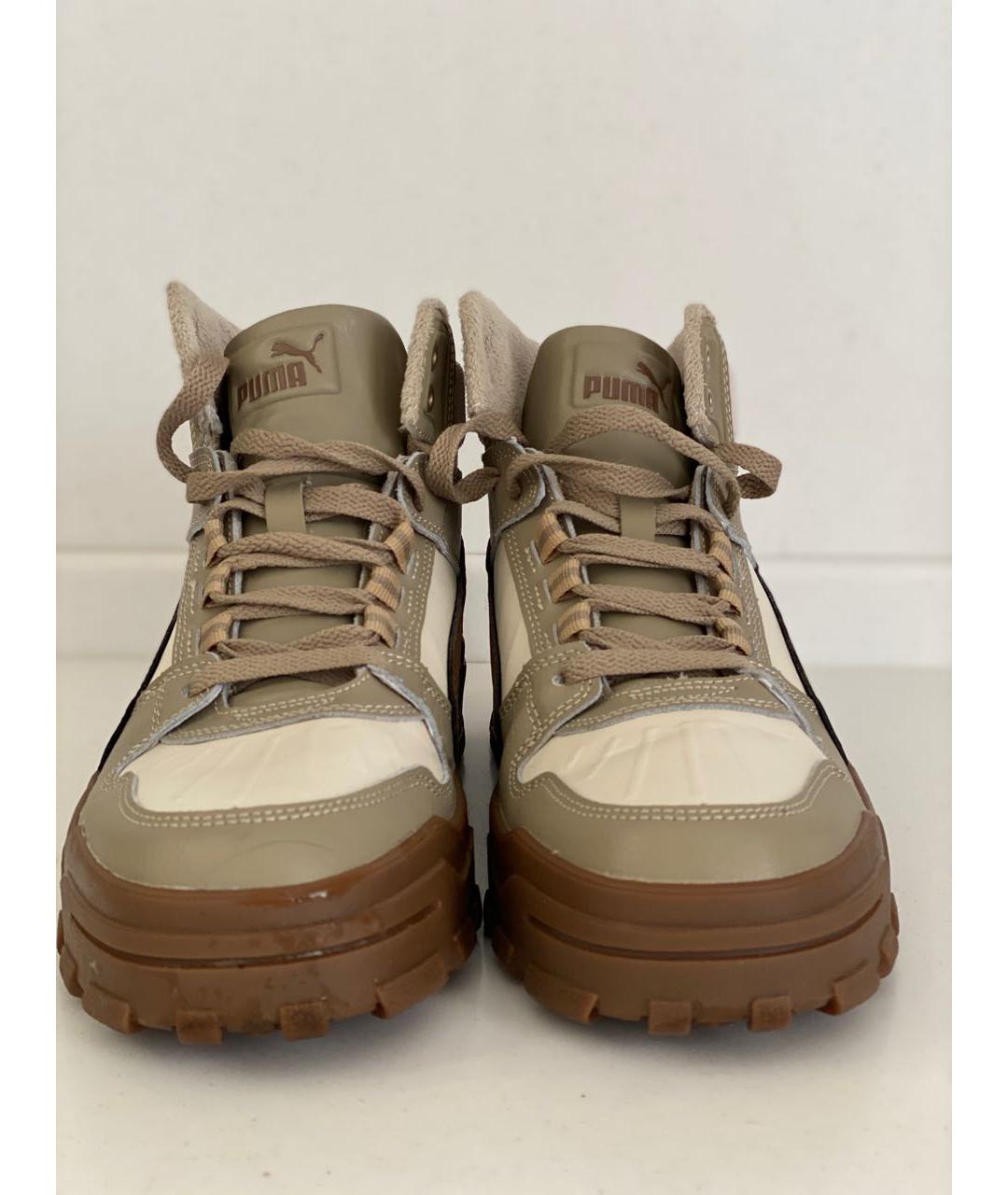 PUMA Хаки кожаные ботинки, фото 2