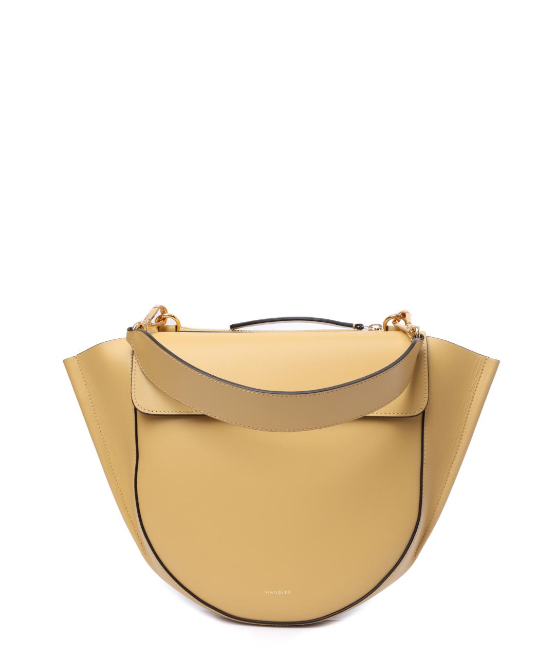 WANDLER Бежевая кожаная сумка через плечо, фото 1
