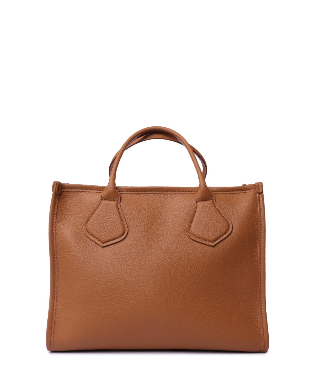 LANCEL Коричневая кожаная сумка через плечо, фото 4