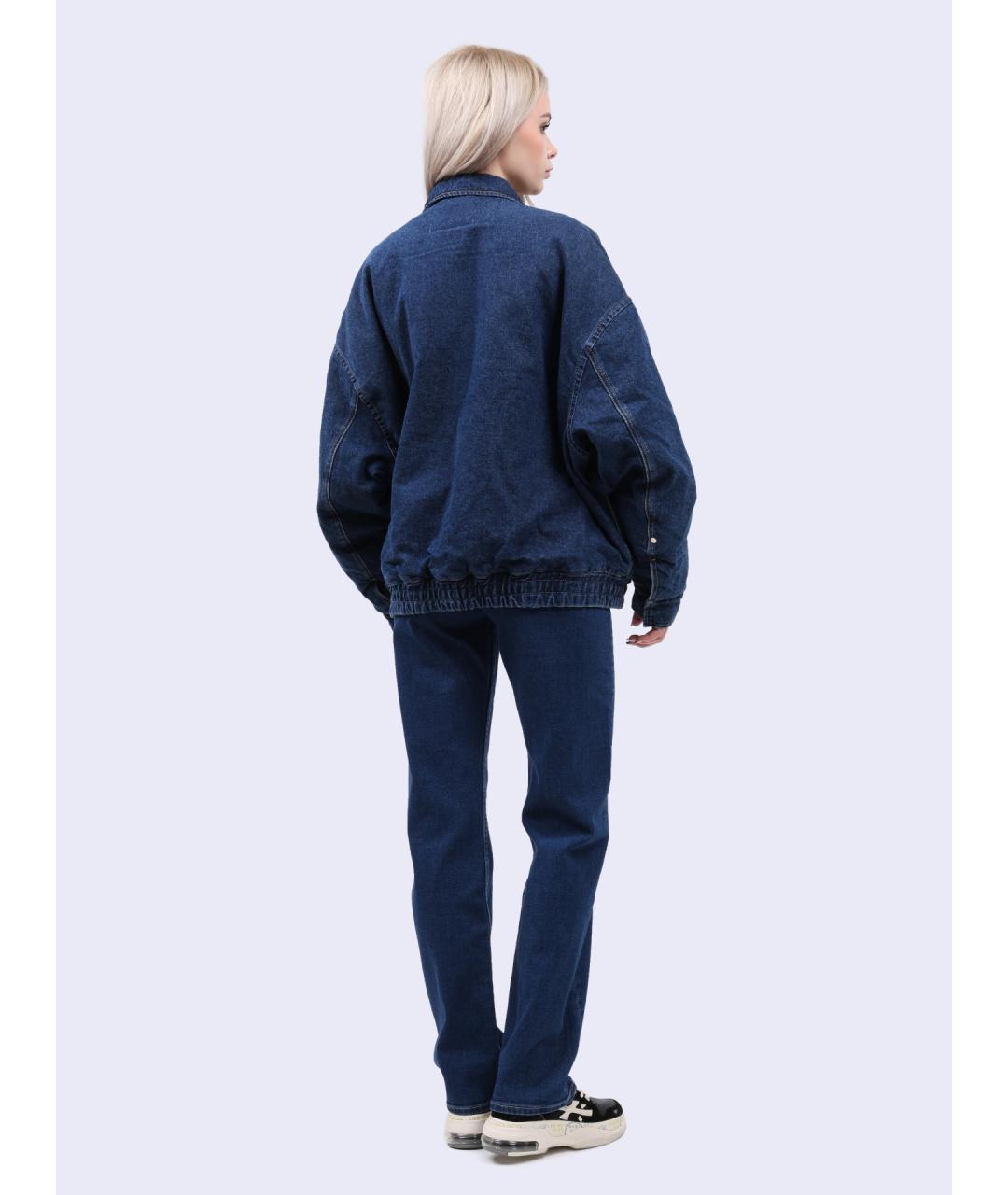 CALVIN KLEIN Синие хлопковые прямые джинсы, фото 4