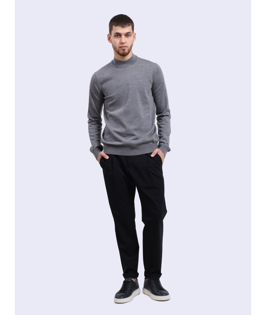 HUGO Серый шерстяной джемпер / свитер, фото 2