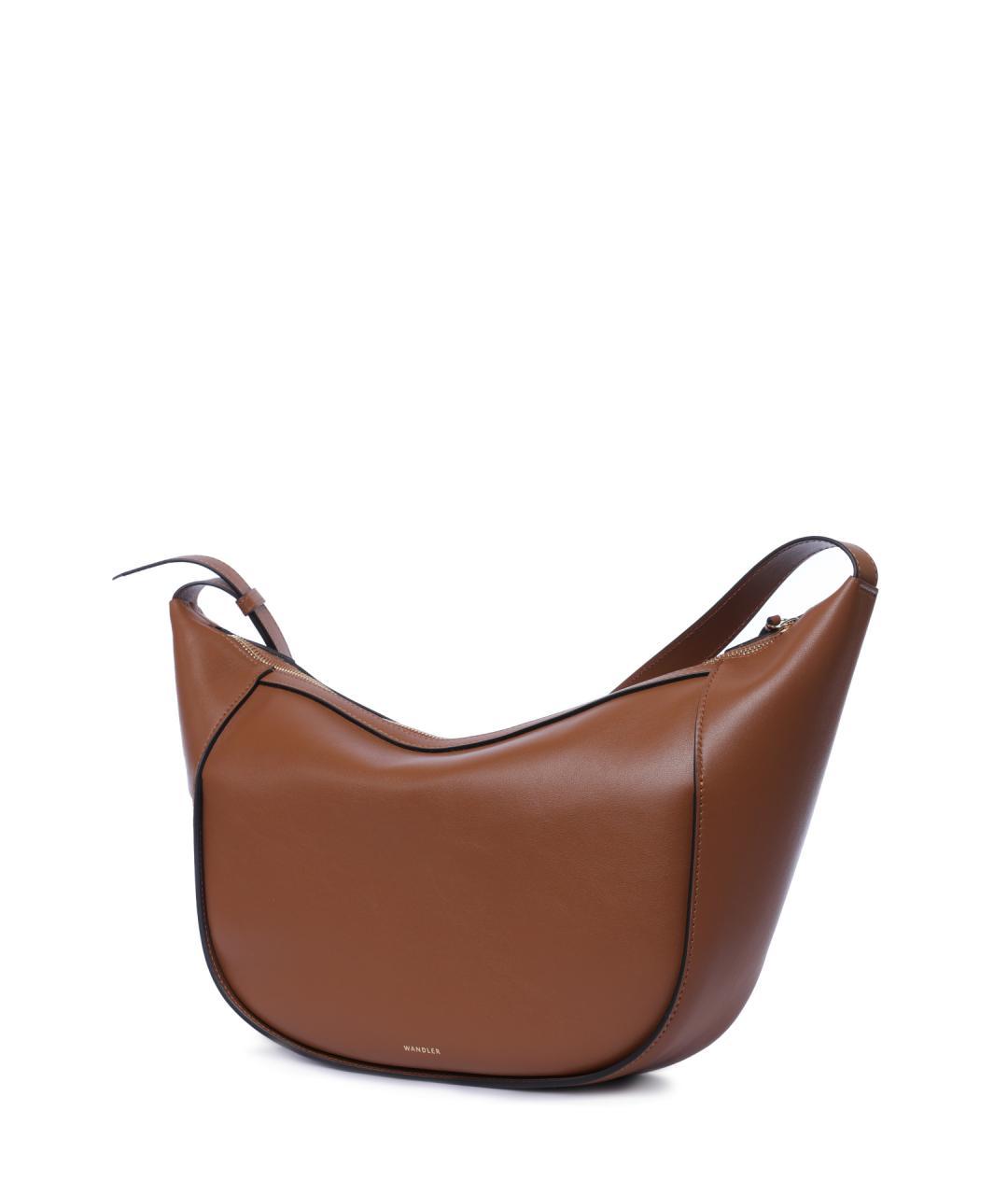 WANDLER Коричневая кожаная сумка через плечо, фото 2