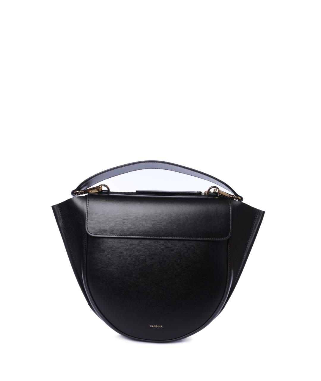WANDLER Черная кожаная сумка через плечо, фото 1