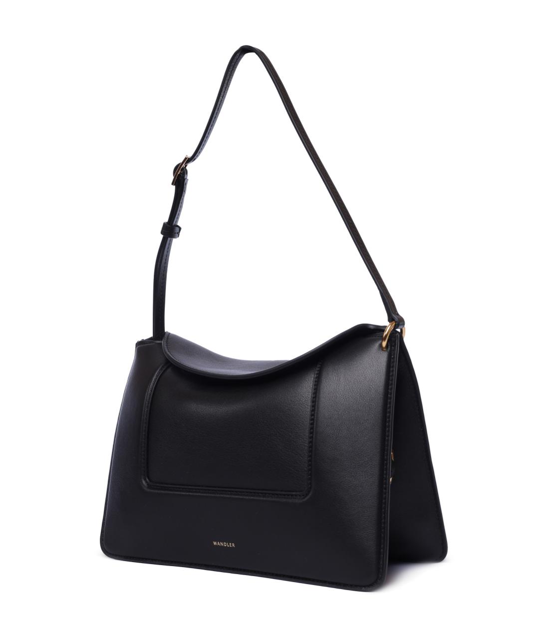 WANDLER Черная кожаная сумка через плечо, фото 2