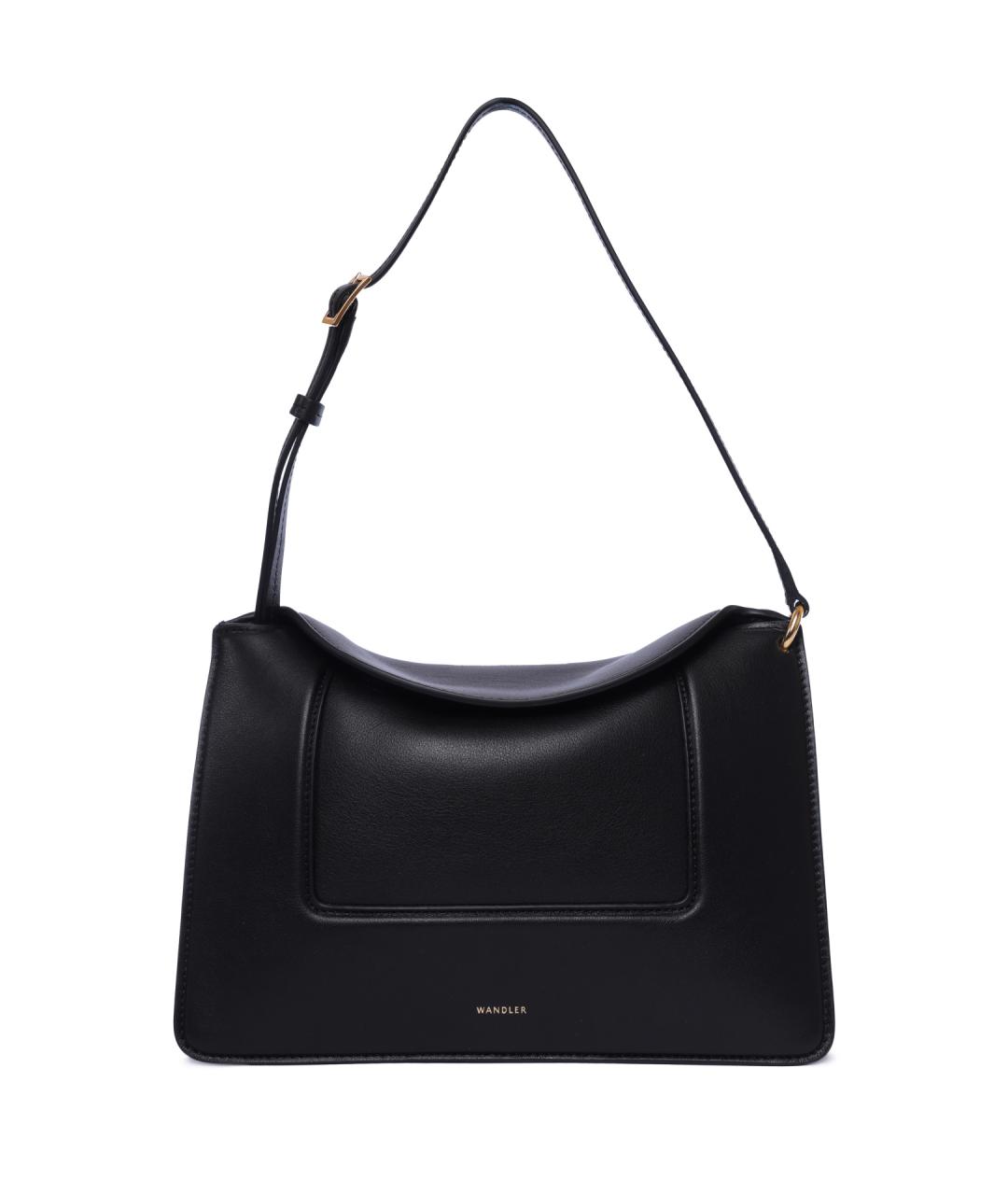 WANDLER Черная кожаная сумка через плечо, фото 1