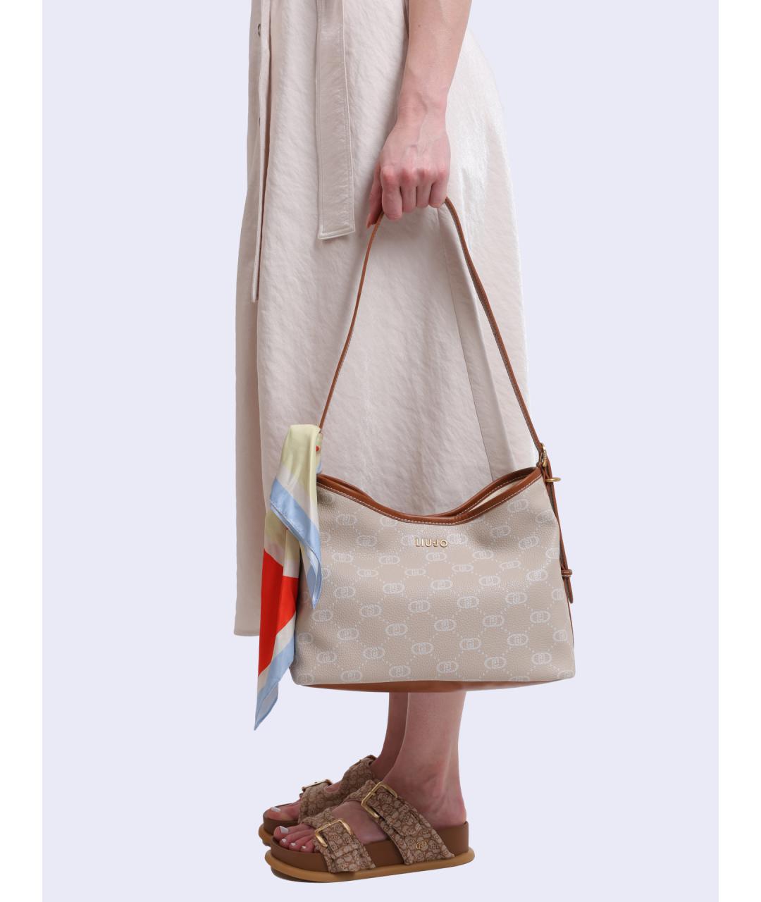 LIU JO Бежевая сумка через плечо, фото 3