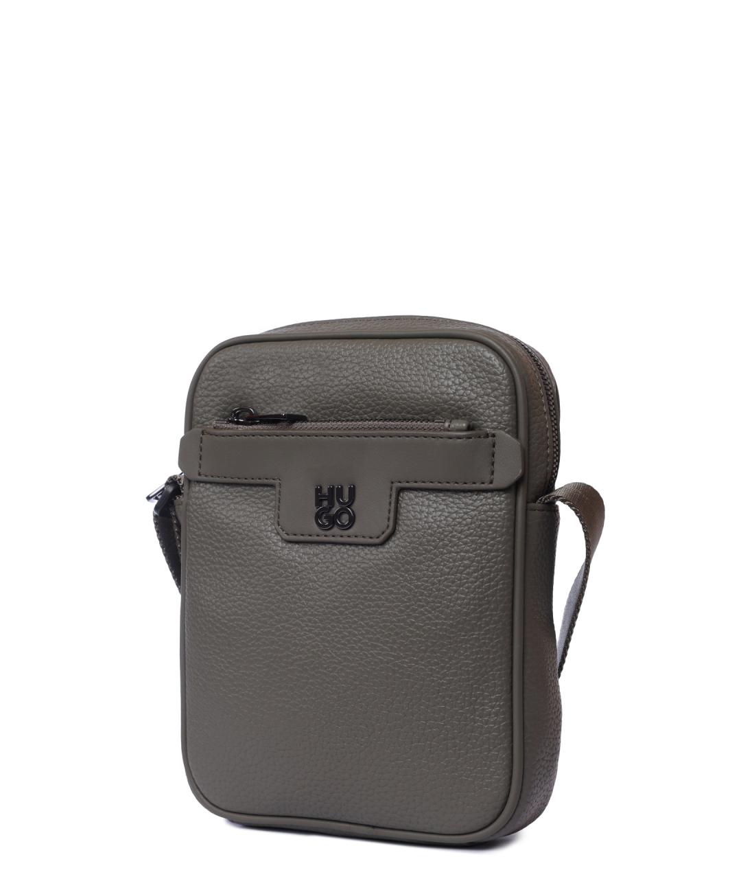 HUGO Хаки сумка на плечо из искусственной кожи, фото 3