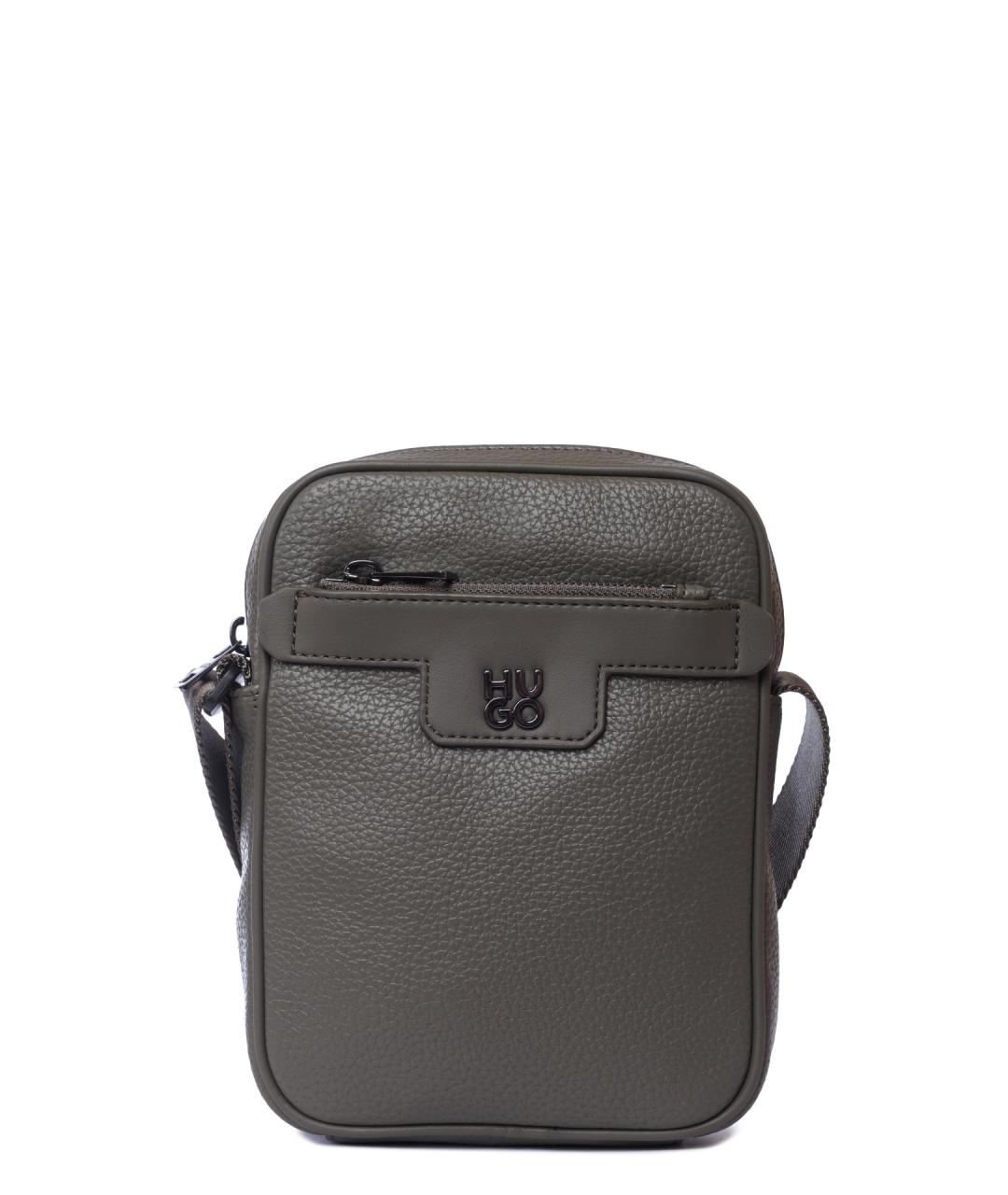 HUGO Хаки сумка на плечо из искусственной кожи, фото 1