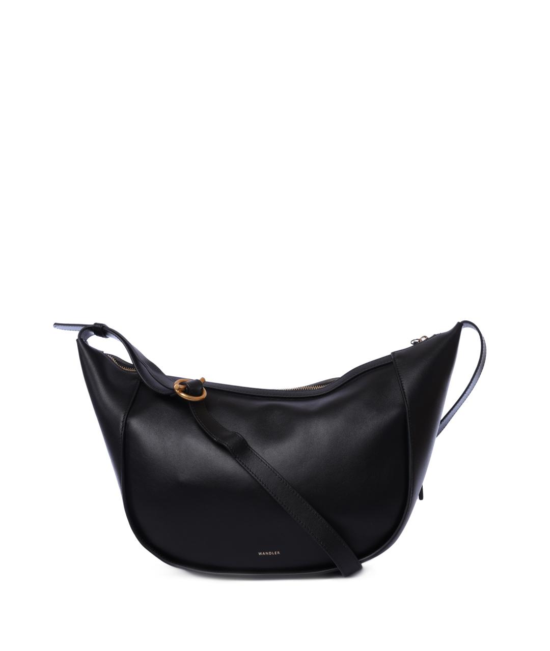 WANDLER Черная кожаная сумка через плечо, фото 3