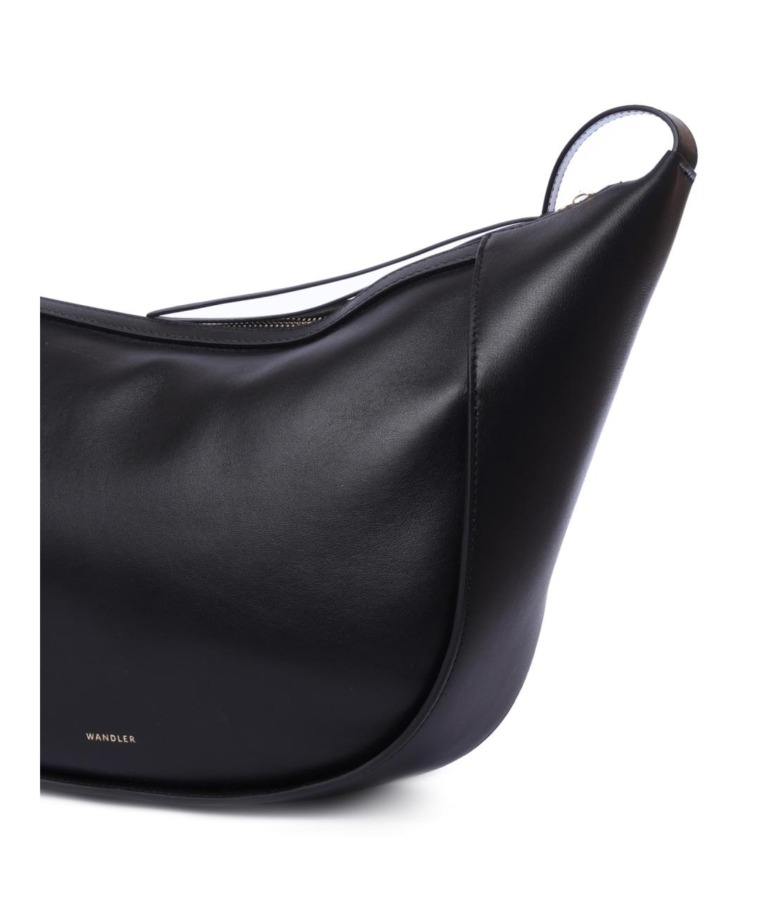 WANDLER Черная кожаная сумка через плечо, фото 4