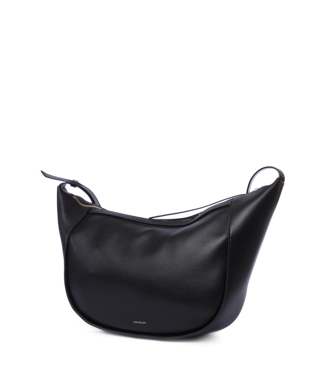 WANDLER Черная кожаная сумка через плечо, фото 2