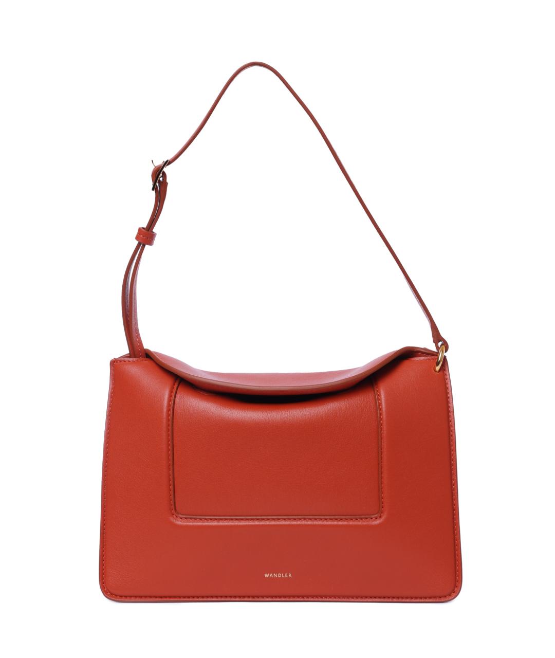 WANDLER Красная кожаная сумка через плечо, фото 1