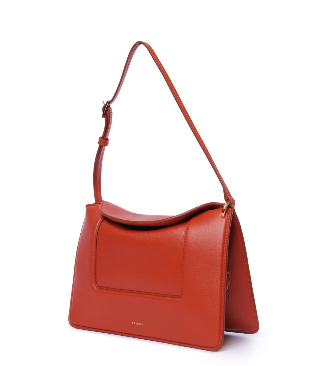 WANDLER Красная кожаная сумка через плечо, фото 2