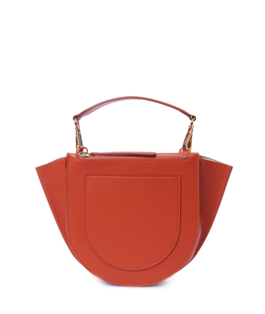 WANDLER Оранжевая кожаная сумка через плечо, фото 4