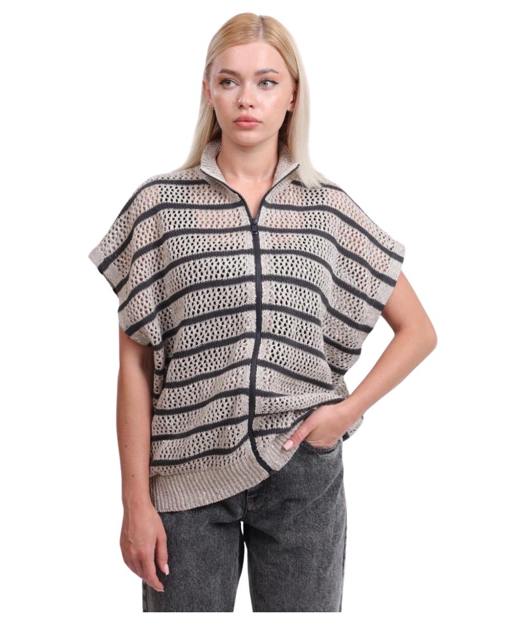 BRUNELLO CUCINELLI Мульти льняной джемпер / свитер, фото 1