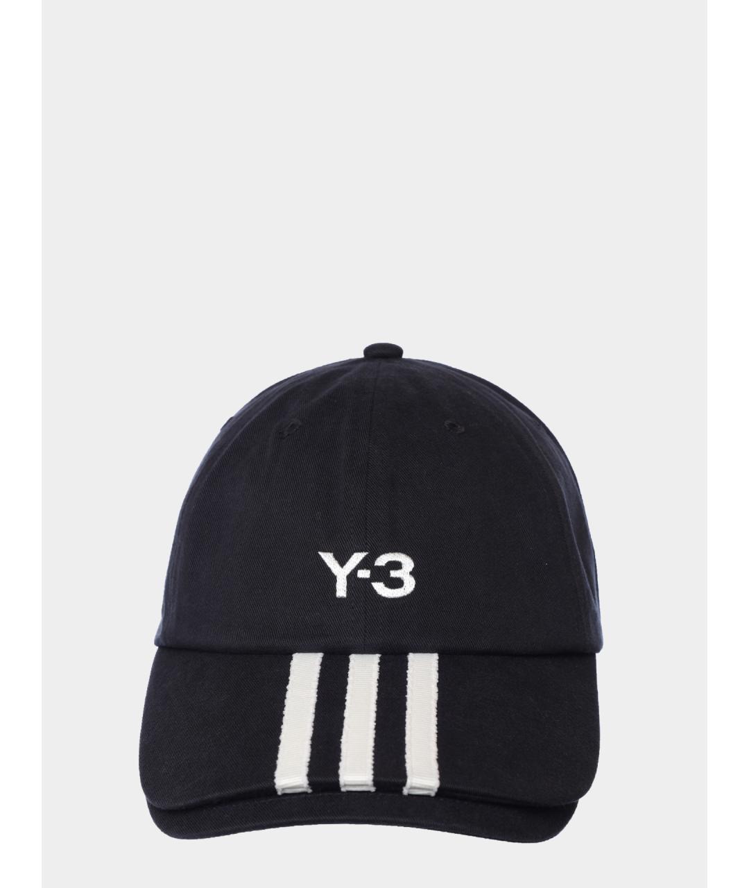 Y-3 Черная хлопковая кепка, фото 3