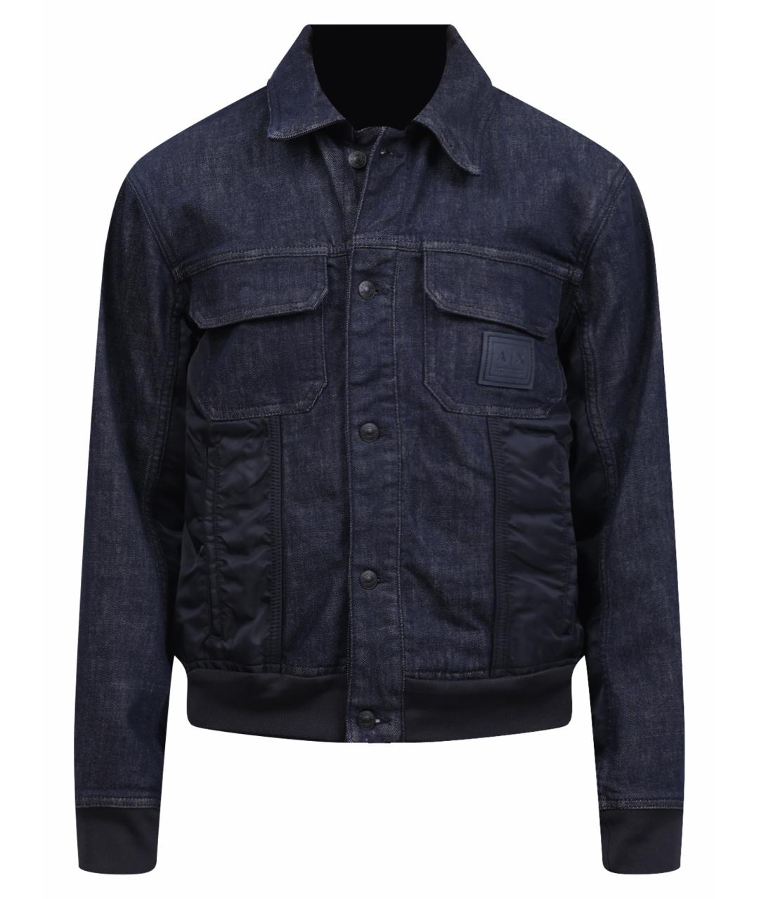ARMANI EXCHANGE Темно-синяя деним куртка, фото 1