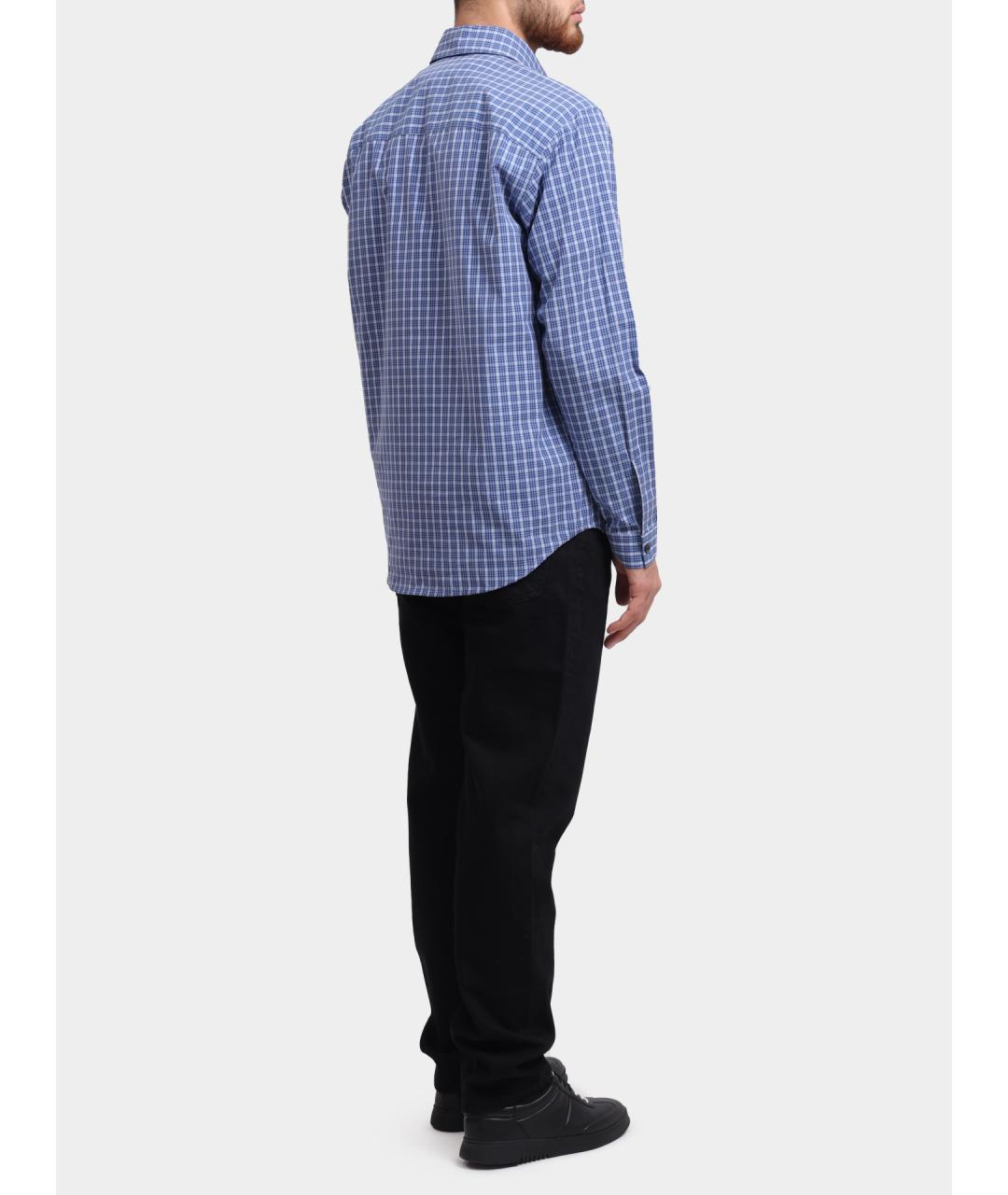 DIESEL Синяя хлопковая кэжуал рубашка, фото 4