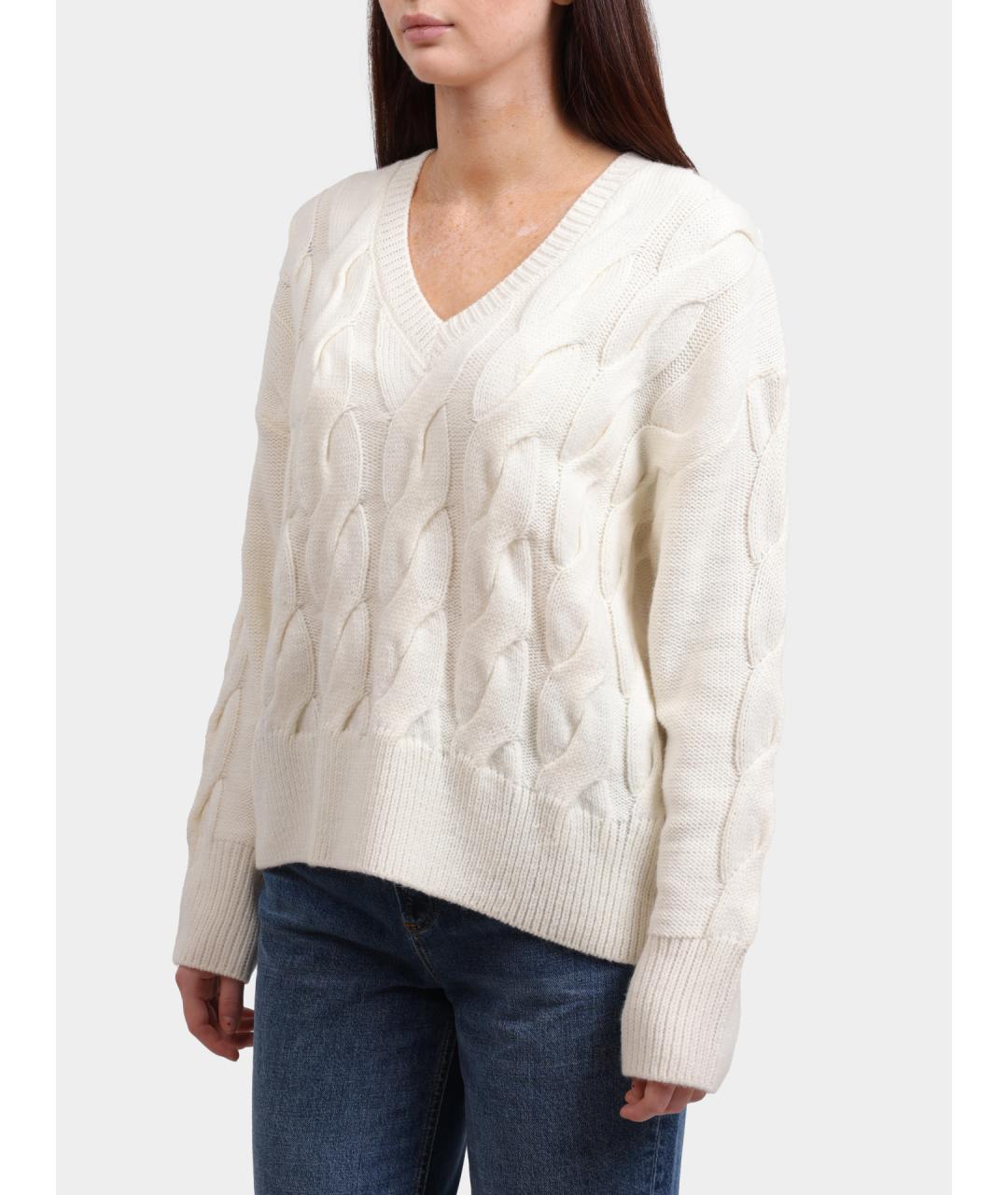 LIU JO Белый шерстяной джемпер / свитер, фото 2