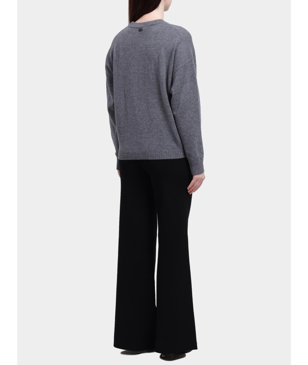 LIU JO Серый шерстяной джемпер / свитер, фото 6