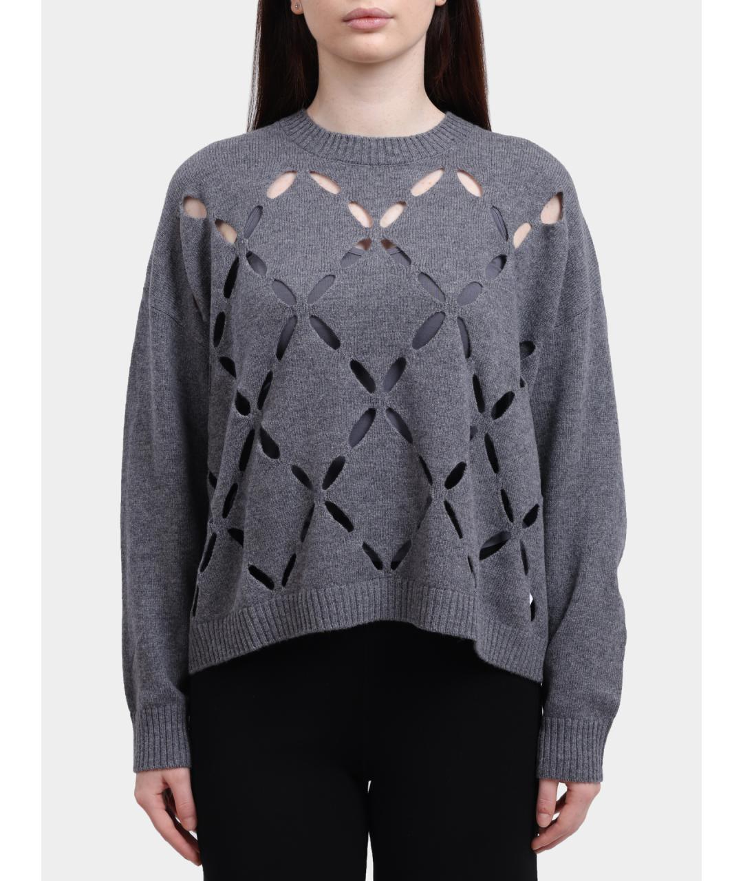LIU JO Серый шерстяной джемпер / свитер, фото 2