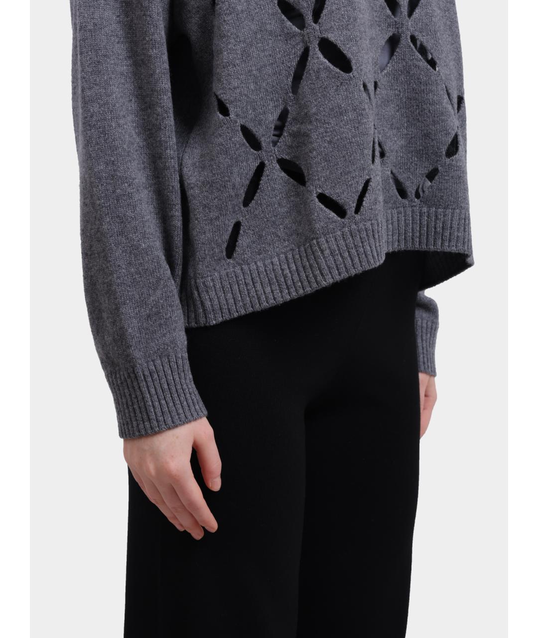 LIU JO Серый шерстяной джемпер / свитер, фото 4