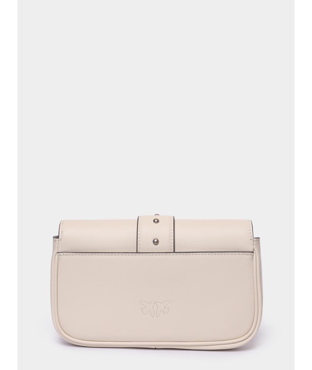 PINKO Белая кожаная сумка через плечо, фото 5