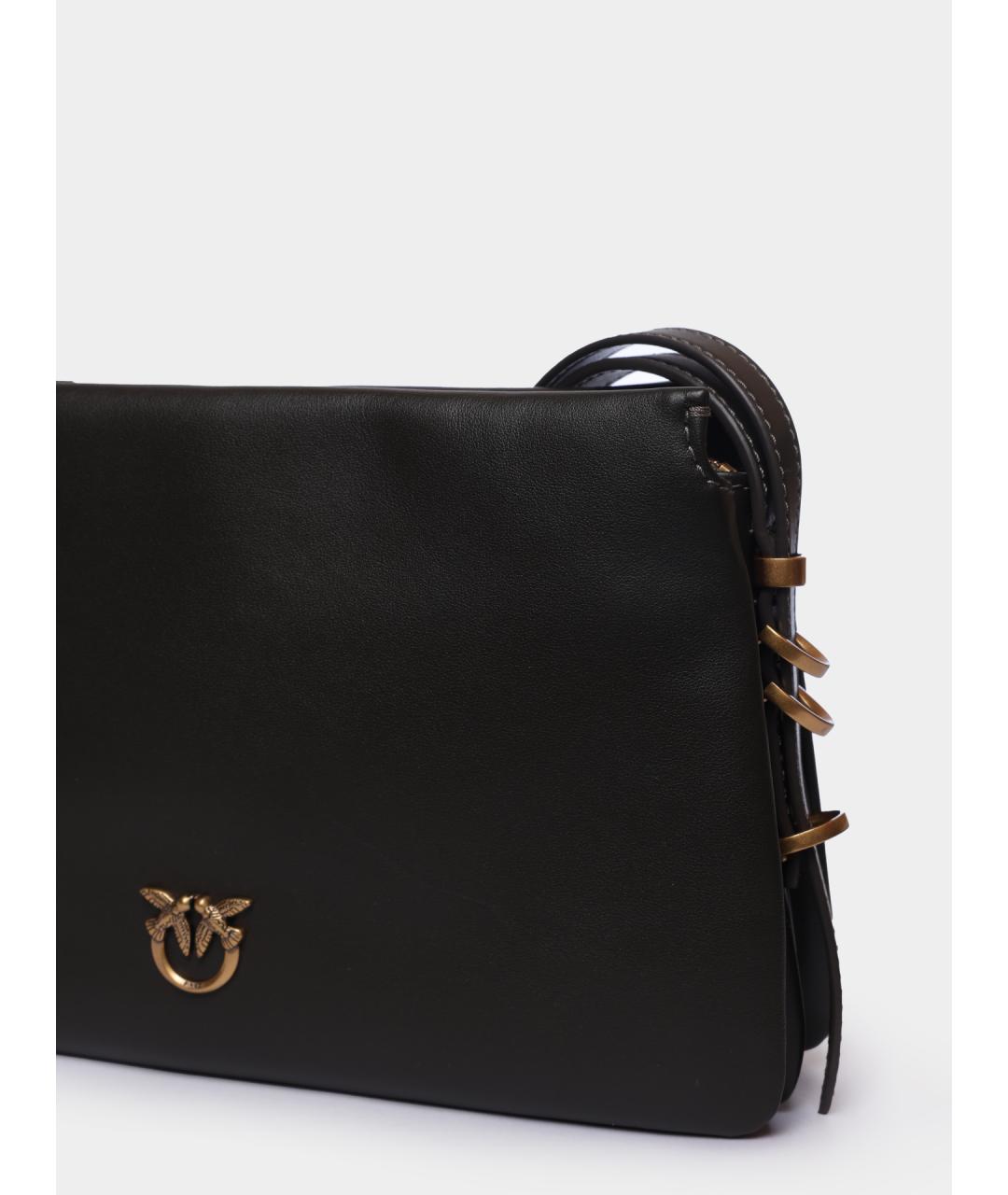 PINKO Коричневая кожаная сумка через плечо, фото 3