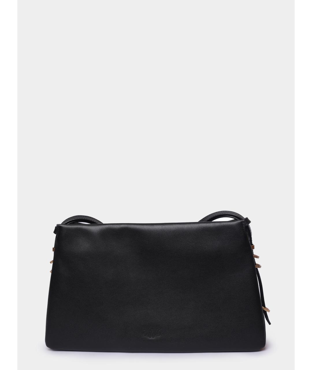 PINKO Черная кожаная сумка через плечо, фото 4