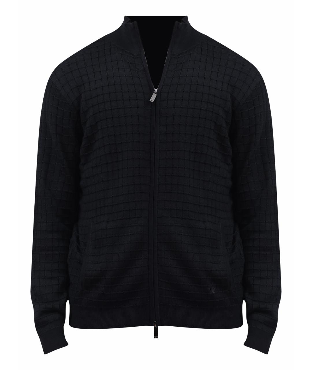 EMPORIO ARMANI Черный шерстяной кардиган, фото 1