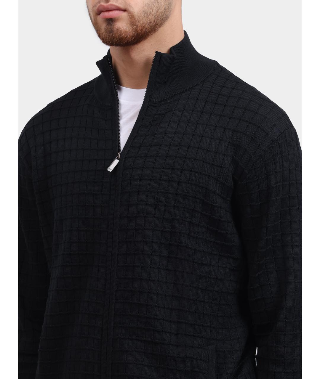 EMPORIO ARMANI Черный шерстяной кардиган, фото 4