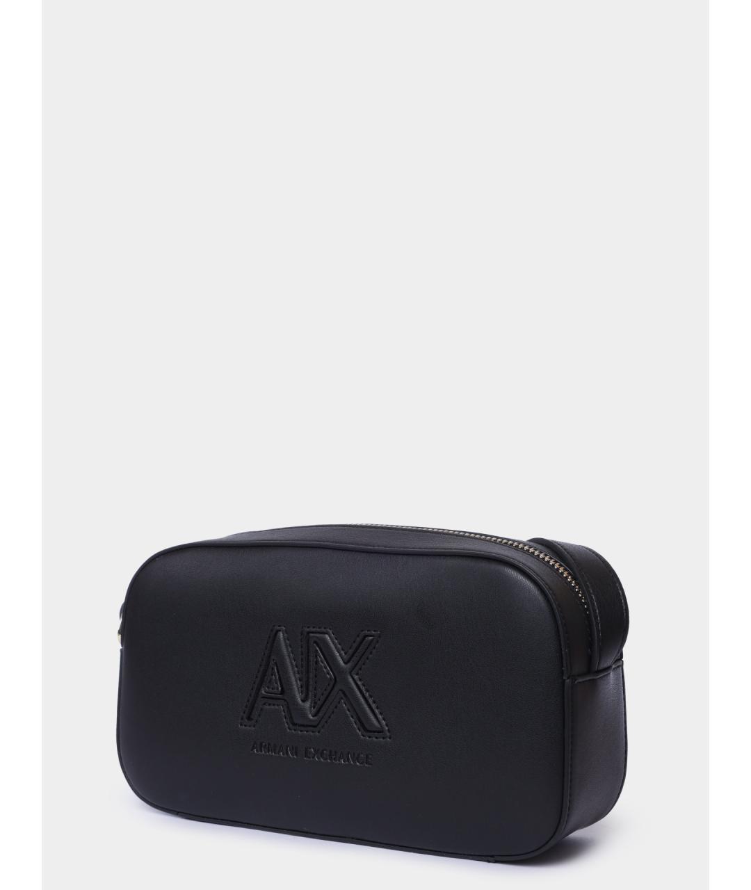 ARMANI EXCHANGE Черная сумка через плечо из искусственной кожи, фото 3