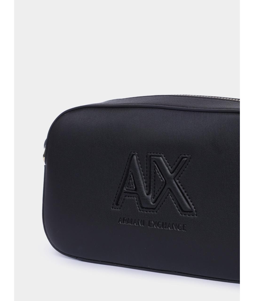 ARMANI EXCHANGE Черная сумка через плечо из искусственной кожи, фото 4