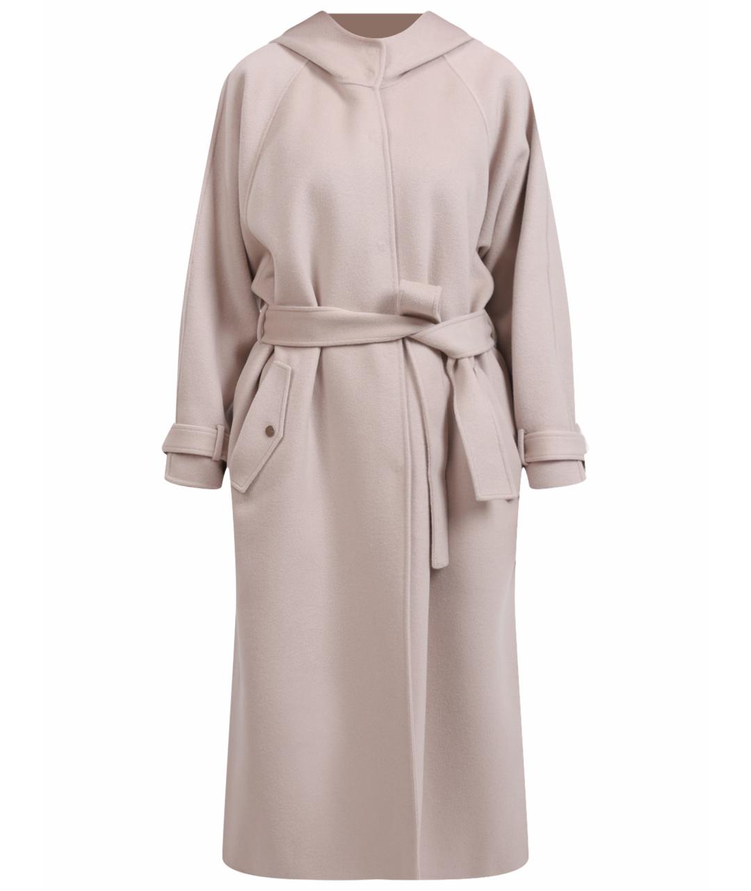 PINKO Бежевое шерстяное пальто, фото 1