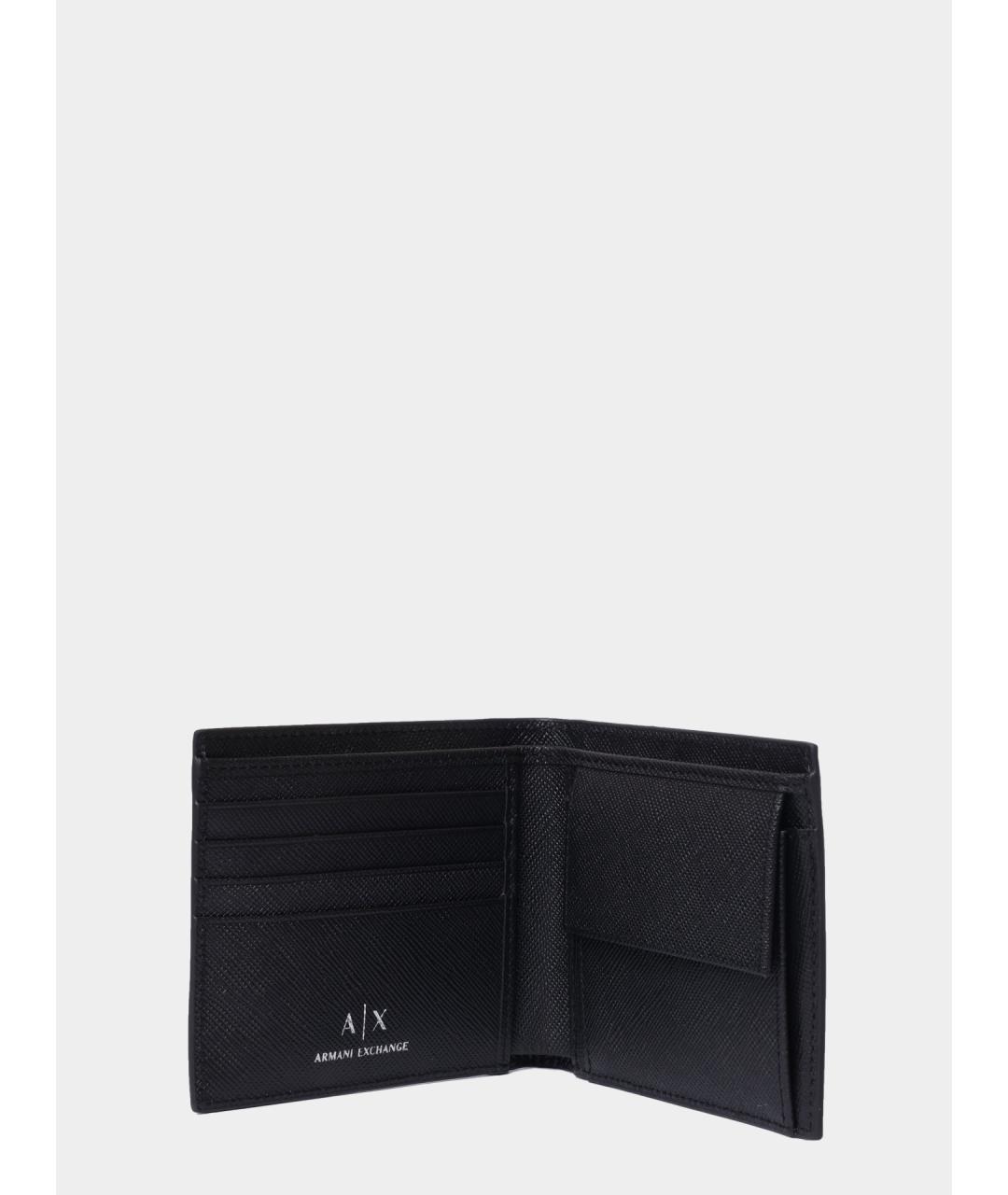 ARMANI EXCHANGE Черный кожаный кошелек, фото 4