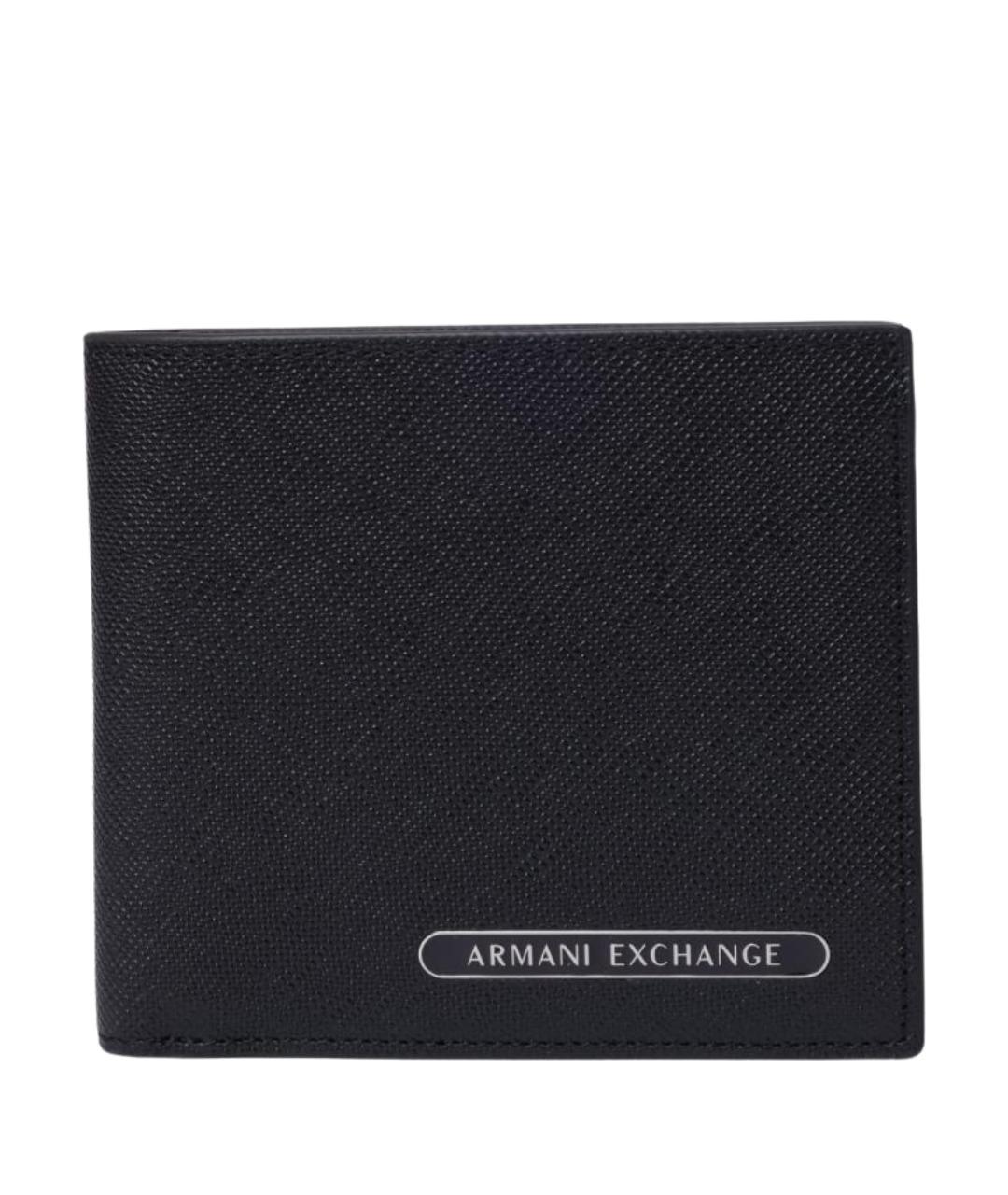 ARMANI EXCHANGE Черный кожаный кошелек, фото 1