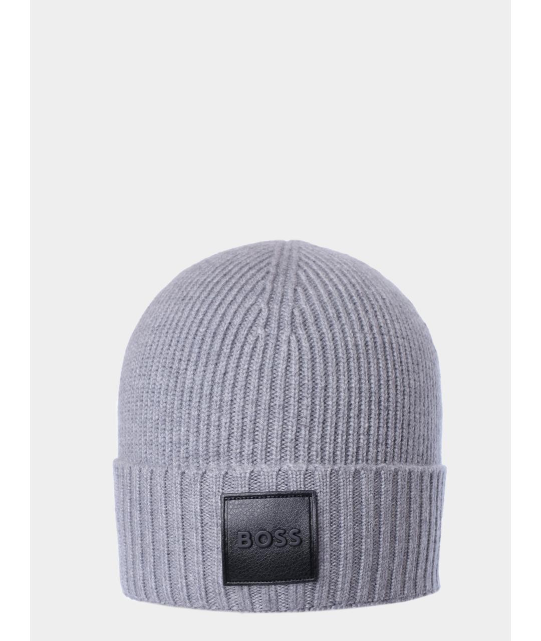 HUGO BOSS Серая шапка, фото 3