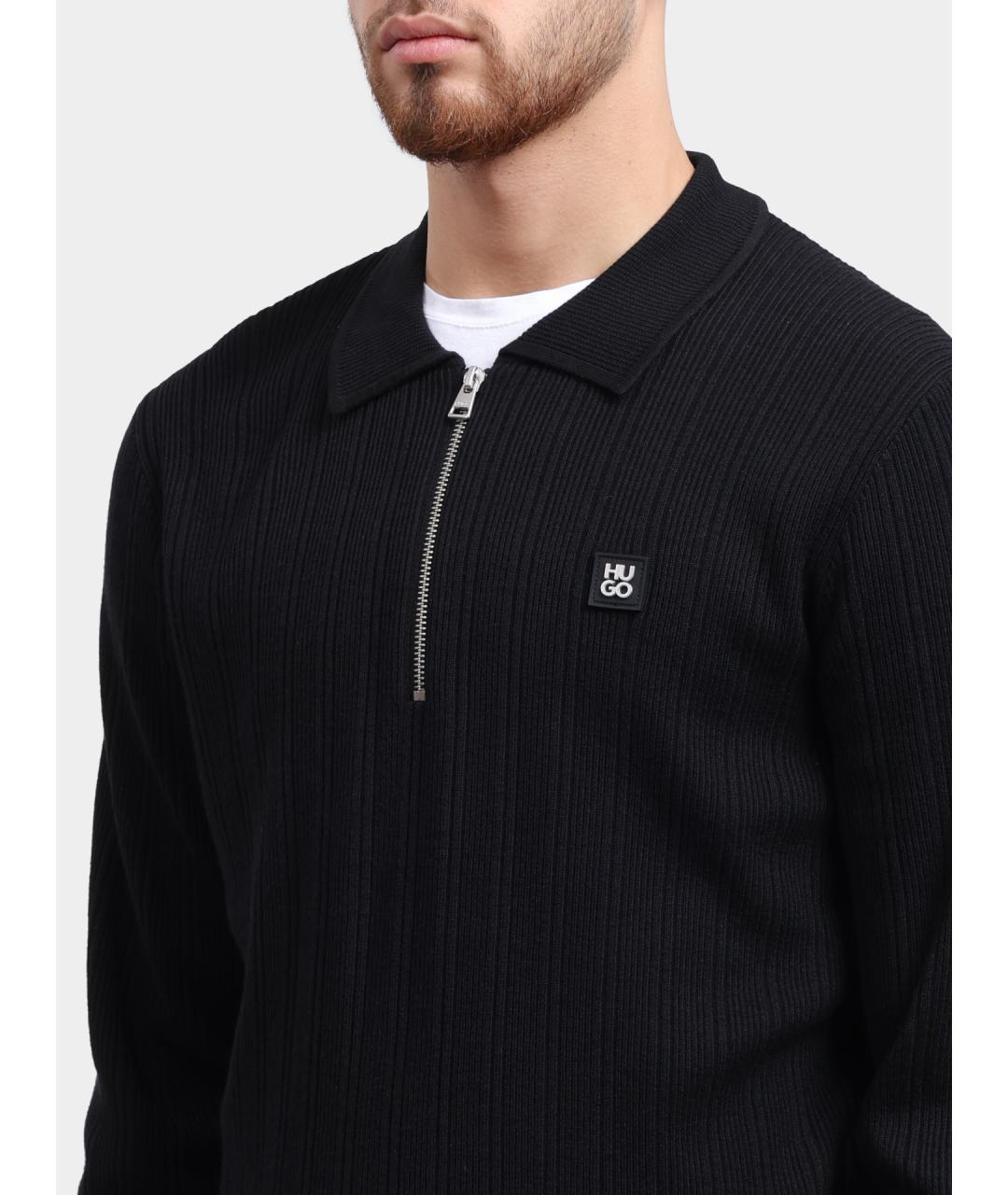 HUGO Черный джемпер / свитер, фото 4