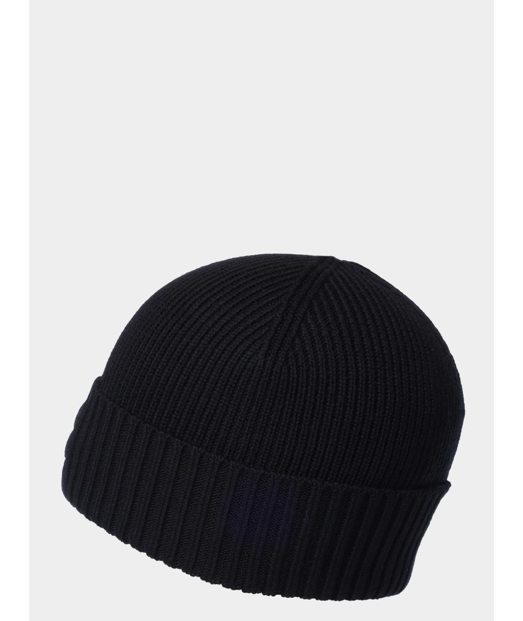 HUGO BOSS Черная шерстяная шапка, фото 2
