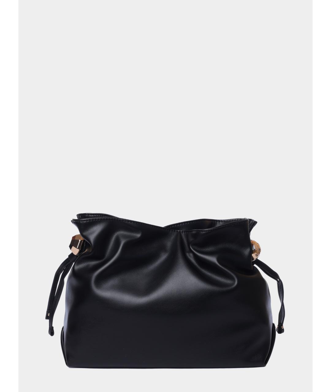 LIU JO Черная сумка через плечо из искусственной кожи, фото 5
