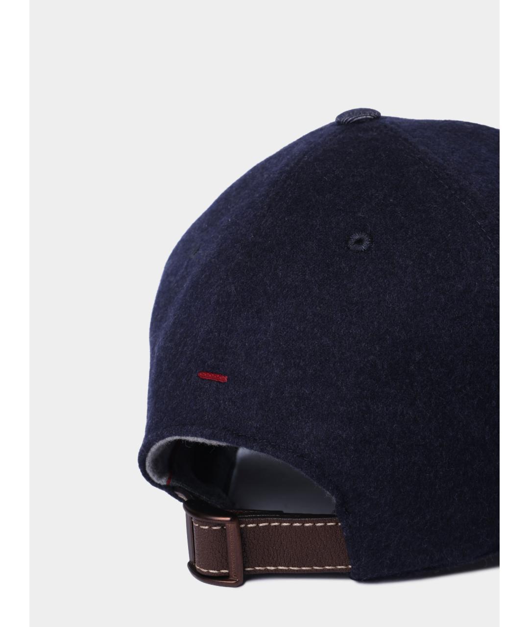 BRUNELLO CUCINELLI Синяя шерстяная кепка/бейсболка, фото 4