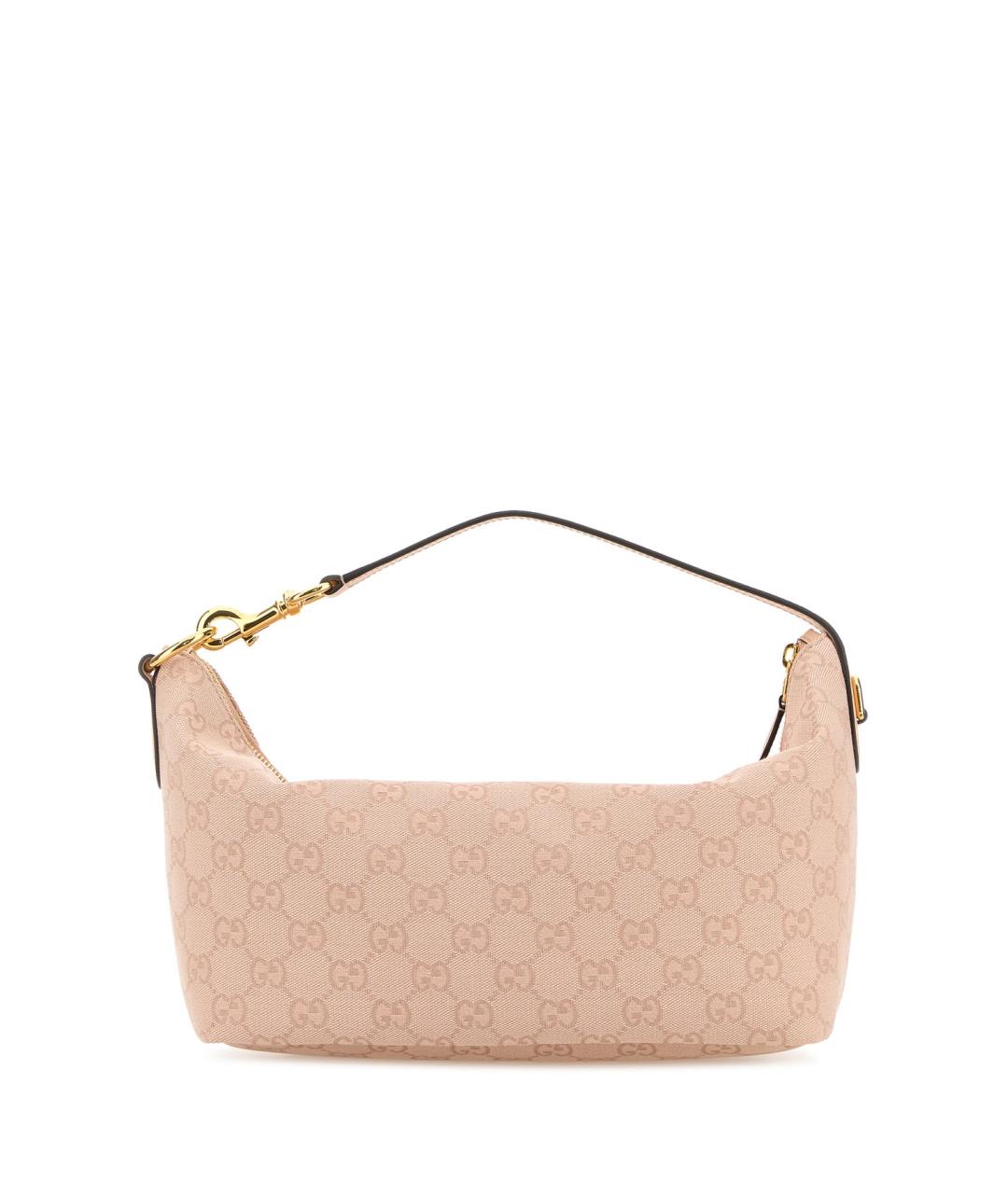 GUCCI Розовая тканевая сумка с короткими ручками, фото 3
