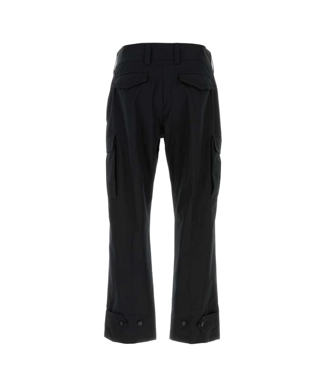 ALEXANDER MCQUEEN Черные хлопковые повседневные брюки, фото 2